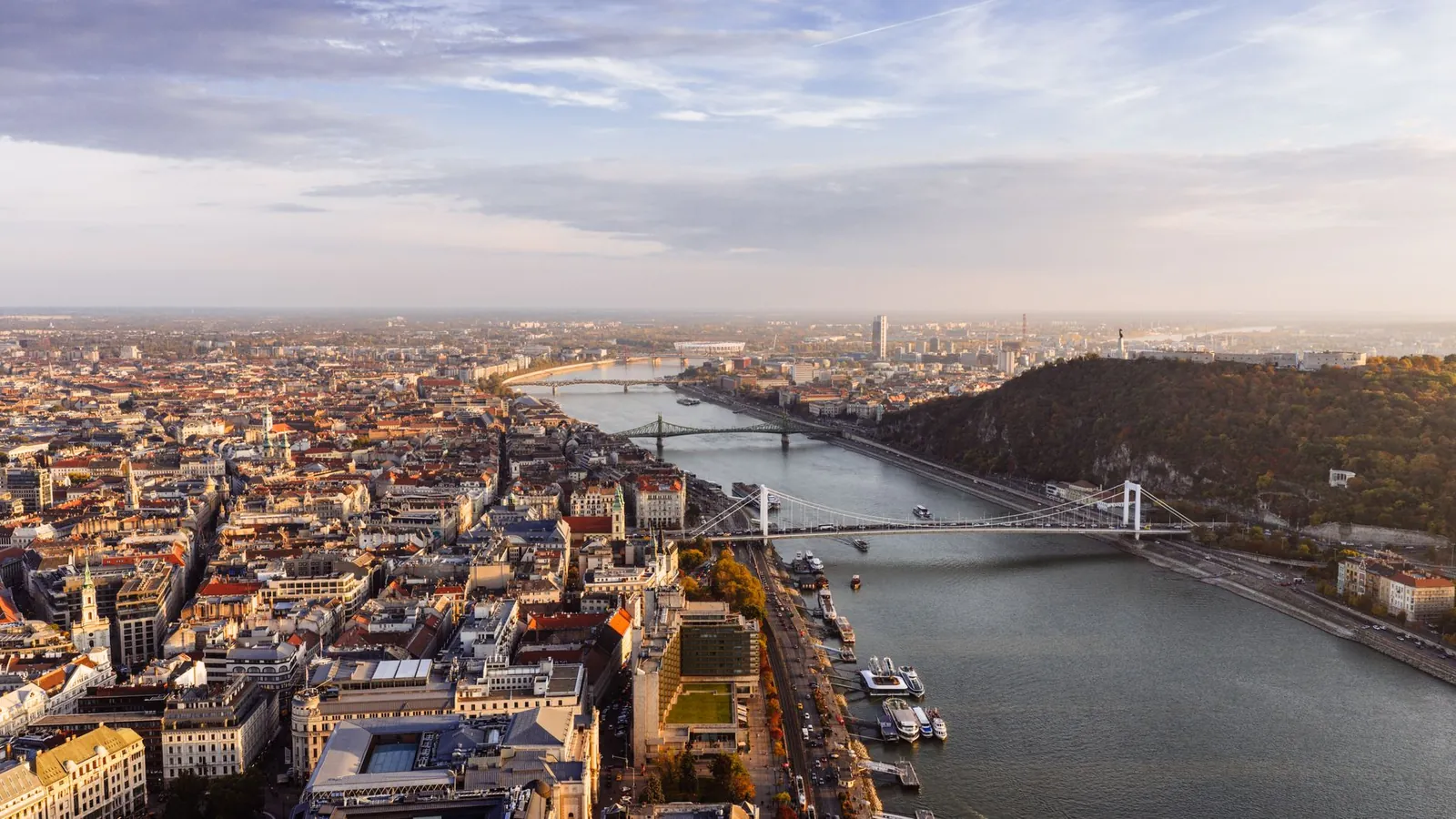 Aerial view of Budapest