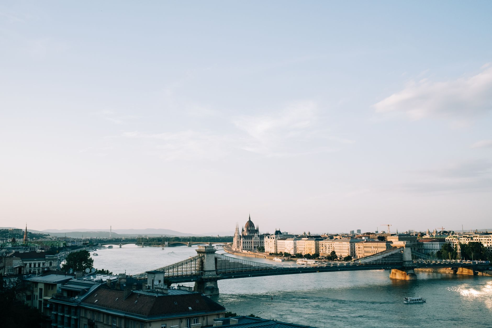 The Chain Bridge linking Buda and Pest