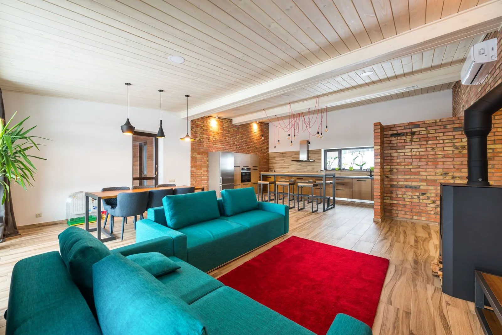 A bright, comfortable living room in a Budapest apartment