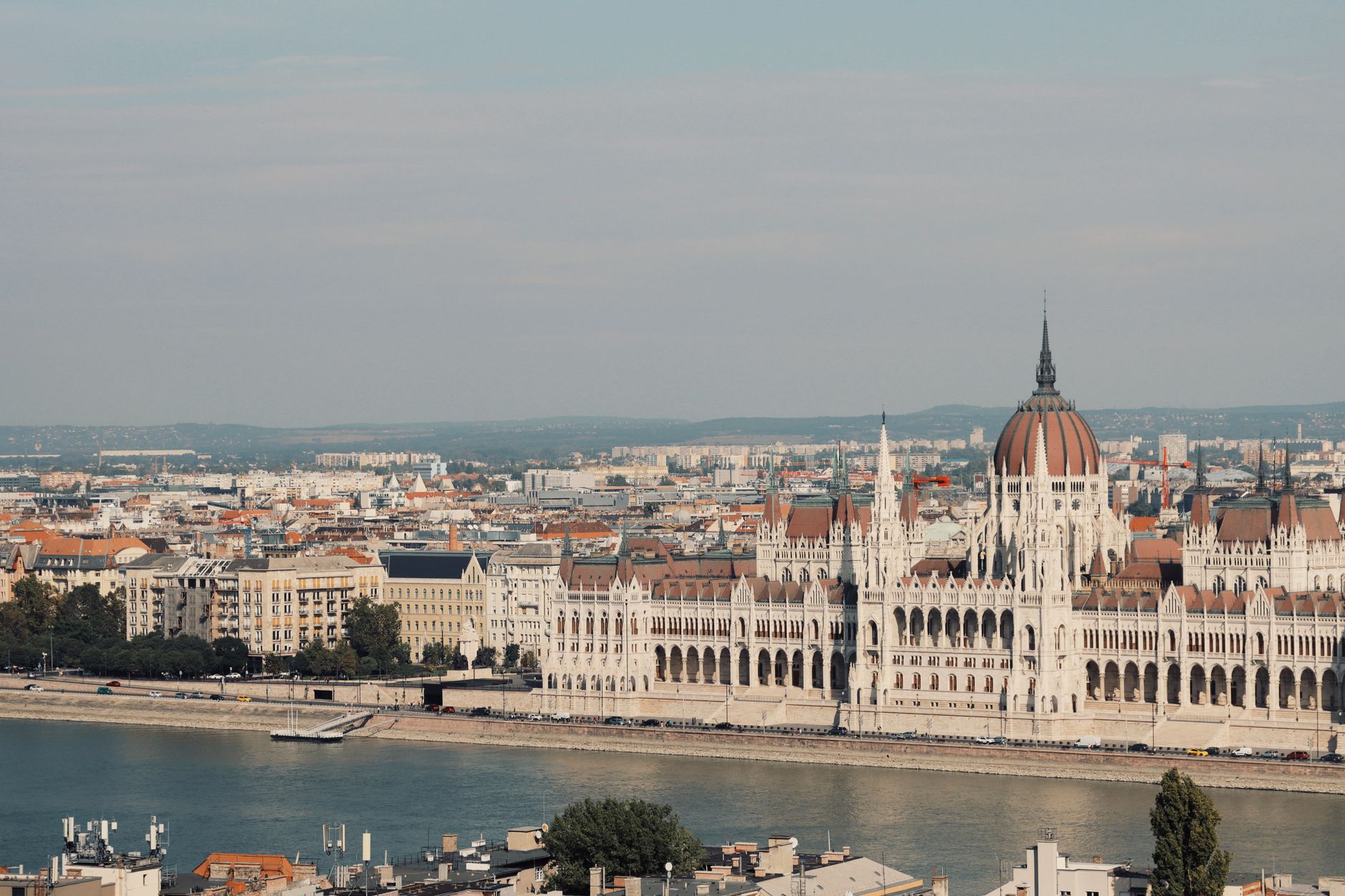 The Hungarian Parliament seen across the Danube
