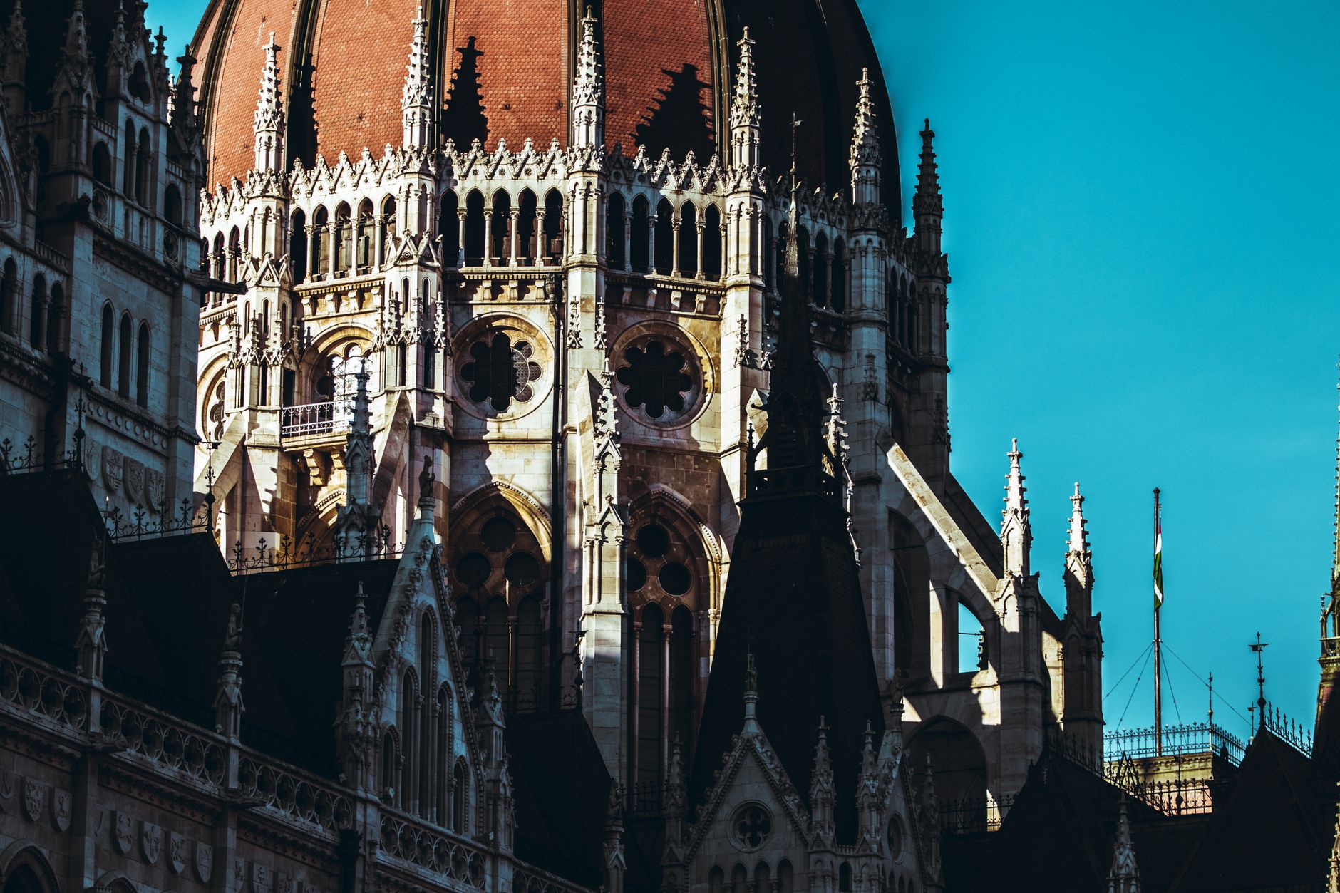 The Hungarian Parliament on the Danube riverbank